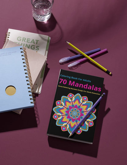 Coloring Book For Adults : 70 Mandalas . Digital Printing Market