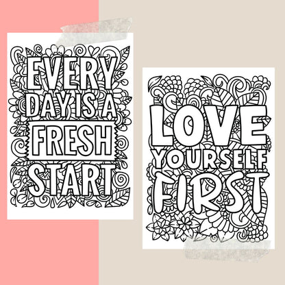 Motivation Quotes Coloring Book .  Digital Printing Market