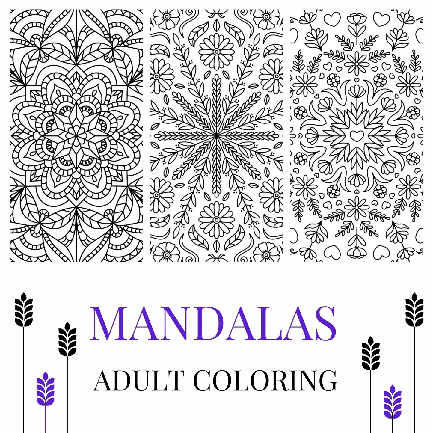 Mandalas Adult Coloring Book .  Digital Printing Market