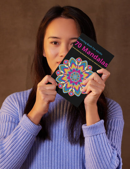 Coloring Book For Adults : 70 Mandalas . Digital Printing Market