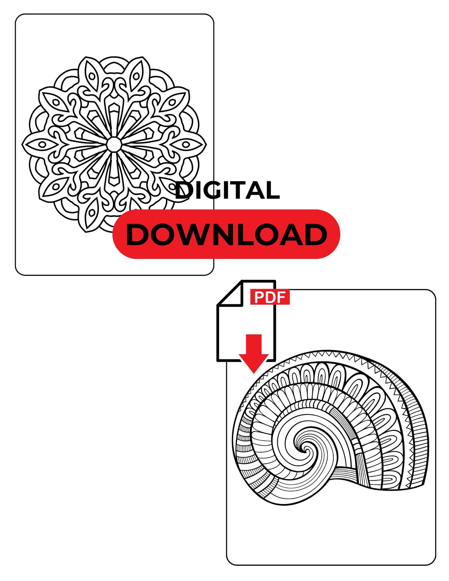 Coloring Book For Adults : 70 Mandalas . Digital Printing Market