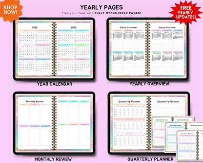 All In One Digital Planner 2025, 2026, 2027 , Digital Journal, Digital Goodnotes .